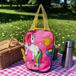 Cartoon Insulated Lunch Bag for Kids School, Travel, Picnic (No. SB-132, Assorted Prints, MOQ 6) - Image 6
