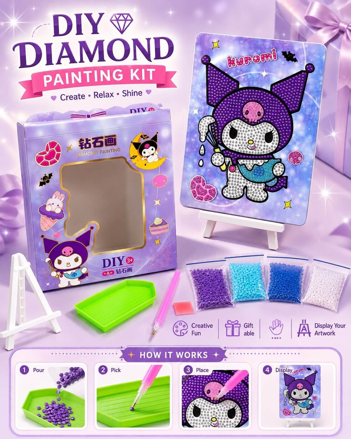 Diamond Painting | Diamond Painting for Kids | Birthday Return Gift Diamond Painting | Diamond Painting for Kids | Birthday Return Gift