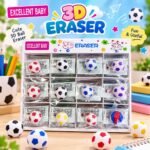 Soccer Ball Shaped 3D erasers | Pack of 48 Pcs (No. 1131)